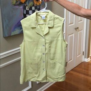 Talbots Linen Vest